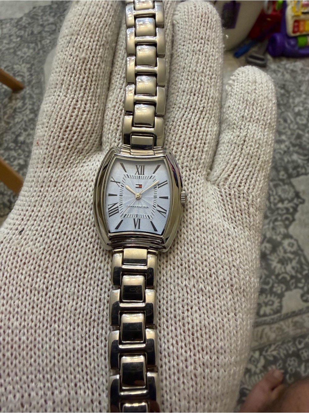 Tommy Hilfiger F80178 Ladies Watch Stainless Steel Tonneau Dial